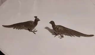 Pareja Figuras Faisán Decorativas