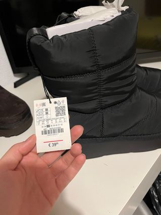 Botas Zara negras acolchadas