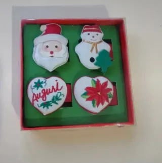 Portatovaglioli Natalizi Set 4 Pezzi