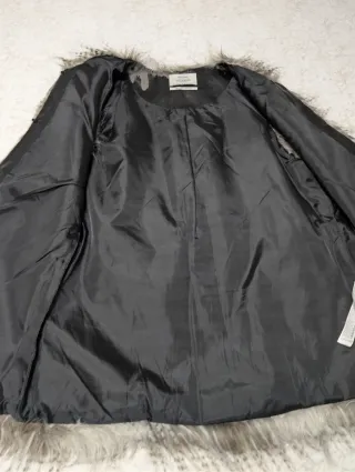 Chaleco pelo sintético gris talla única