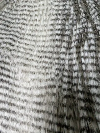 Chaleco pelo sintético gris talla única