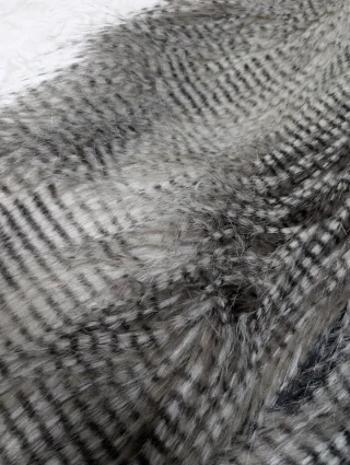 Chaleco pelo sintético gris talla única