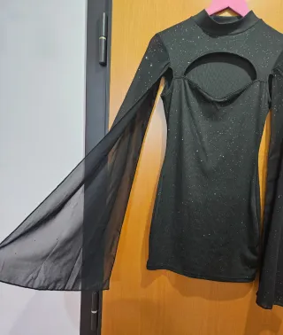 Vestito nero con glitter tg. XS