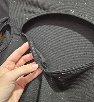 Vestito nero con glitter tg. XS