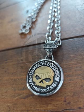 Collana Harley Davidson skull gold