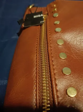 Bolso Misako marrón con detalles dorados