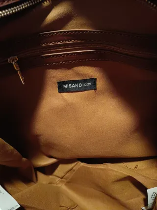 Bolso Misako marrón con detalles dorados