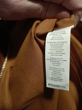 Bolso Misako marrón con detalles dorados