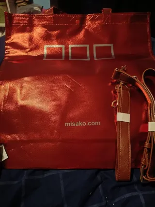 Bolso Misako marrón con detalles dorados