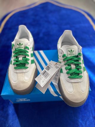 Zapatillas Adidas Samba Blancas y Verdes