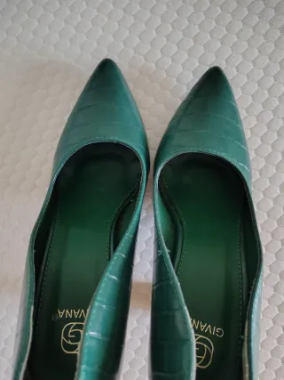 Scarpe décolleté Givana verdi effetto coccodrillo