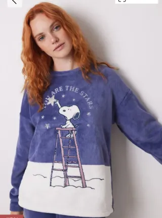 Pijama Woman'secret azul y blanco