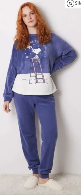 Pijama Woman'secret azul y blanco