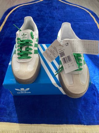 Zapatillas Adidas Samba Blancas y Verdes
