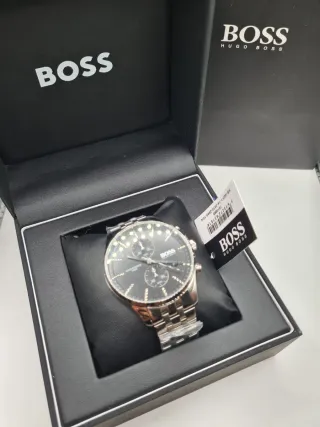 Reloj Hugo Boss Negro y Plateado