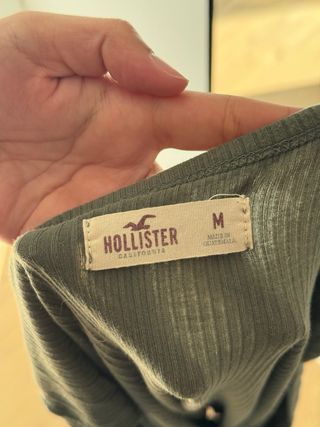 Camiseta Hollister verde talla M