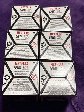 Lote 6 Cajas Netflix Stranger Things McDonald's