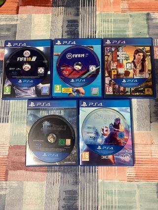 PS4 Giochi: FIFA 18, 19, GTA V, FF XV, BF V