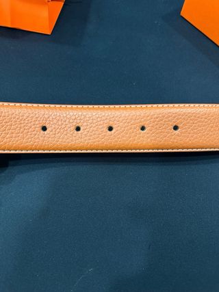 Cinturón Hermés Talla 115 cm Negro/Dorado