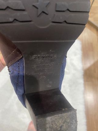Botines Zendra Azul/Marrón Talla 40