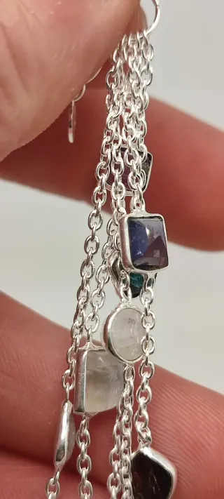 Pulsera de Plata Multipiedras.