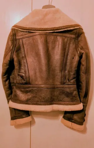 Giubbotto donna montone beige/marrone