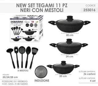 Set Tegami DGBAVARIA 11 Pezzi Neri