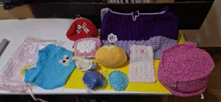 Lote 35 Artículos Ganchillo Crochet Hechos a Mano