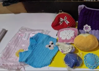 Lote 35 Artículos Ganchillo Crochet Hechos a Mano