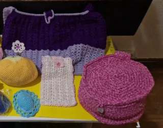 Lote 35 Artículos Ganchillo Crochet Hechos a Mano