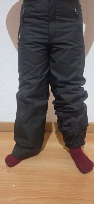 Pantalones de nieve niña blancos y negros