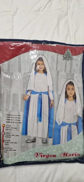 Disfraz Virgen María Talla 3-4 años