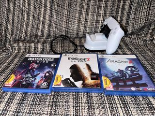 3 Juegos PS5 + Cargador Dual + 2 Mandos