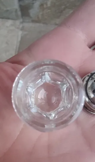 MINI SALERO Ó PIMENTERO DE CRISTAL TALLADO