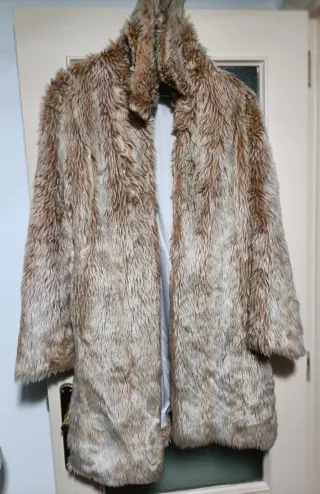 Abrigo pelo beige T/L