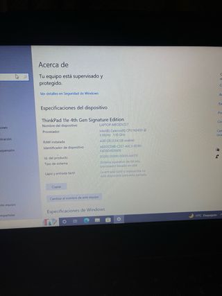 Portátil Lenovo ThinkPad Negro