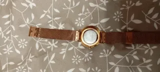 Reloj de Malla Dorado y Gris