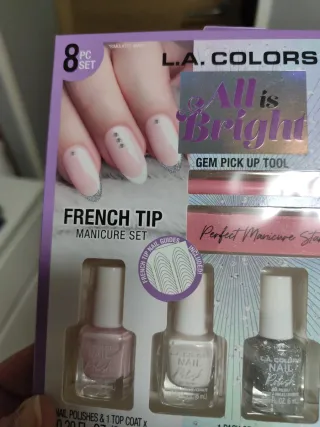 L.A. COLORS Set Manicura Francesa 8 Piezas