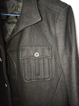 Abrigo paño H&M negro hombre