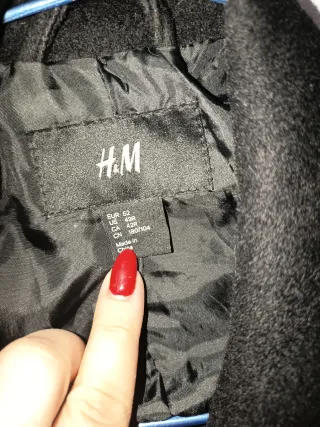 Abrigo paño H&M negro hombre