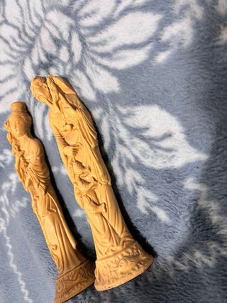 Pareja Figuras Chinas Decorativas Beige