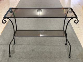 Mesa de forja y cristal diseño único