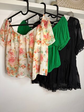 Lote 3 blusas/tops talla XS