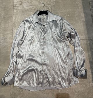 Camisa Hombre Plateada