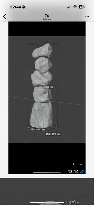 Escultura de resina piedras ( réplica Las Vegas)