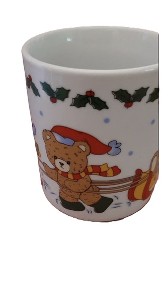 Tazza Mug Ceramica Natalizia Orsetto Pattinatore