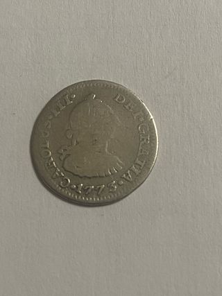 Moneda Plata Carlos III 1773