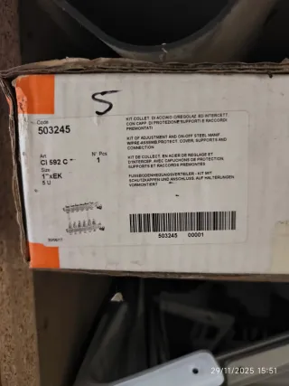 Colector suelo radiante acero inoxidable