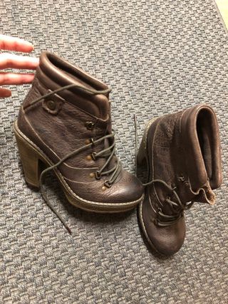 Botines Marrones Tacón Cómodos