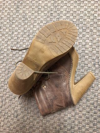 Botines Marrones Tacón Cómodos